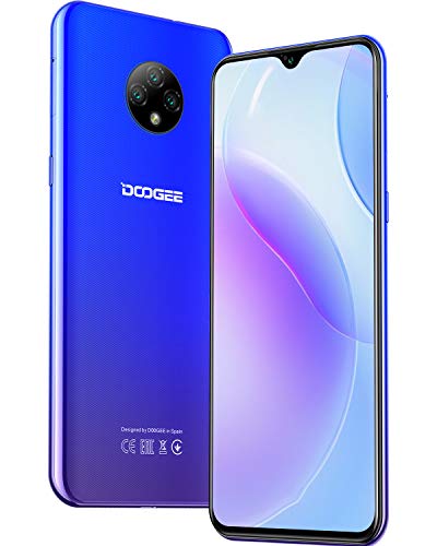DOOGEE X95 Pro (Offiziell) 2021 Smartphone ohne Vertrag Günstig, 4GB RAM + 32GB ROM 4G Handy,4350mAh Akku 6.52 Zoll 13MP+5MP Kamera, 128GB erweiterbar Android 10 Dual SIM Gesichtsentsperrung Blau