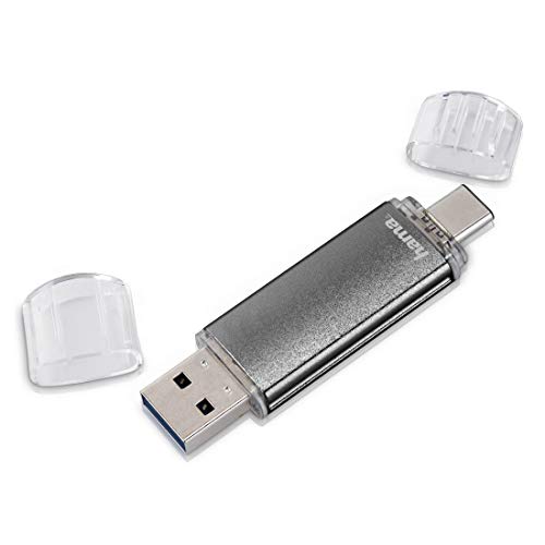 Hama 64GB USB-Speicherstick mit USB 2 und micro USB (2-in-1 USB-Stick, z.B. für Android Handy, Tablet, Computer, Notebook, PC, Laptop, MacBook, OTG, 10 MB/s) Handy-Stick, Doppel Memory-Stick grau