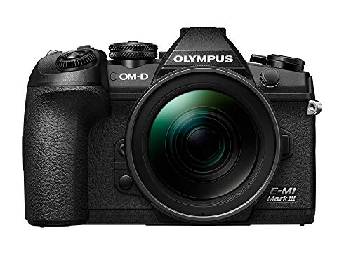 Olympus OM-D E-M1 Mark III Micro Four Thirds Systemkamera Kit inkl. M.Zuiko Digital ED 12-40mm f2.8 PRO Objektiv, 20 MP Sensor, 5-Achsen Bildstabilisierung, 4K Video, Wi-Fi,Bluetooth, Schwarz