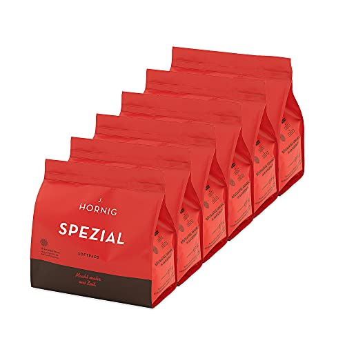 J. Hornig Kaffeepads Spezial, geeignet für Kaffeepadmaschinen, 96 Softpads, 6er Pack (6 x 16 Kaffee-Pads)