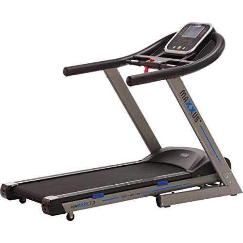 MAXXUS Laufband RunMaxx 7.3 - Klappbar, 3 PS, Elektrisch, 18 km/h, 24 Programme, 16 Ebenen, 130 kg, Lauffläche 140 x 50 cm, App, Tablethalterung - Treadmill, Heimtrainer für Zuhause, Fitness