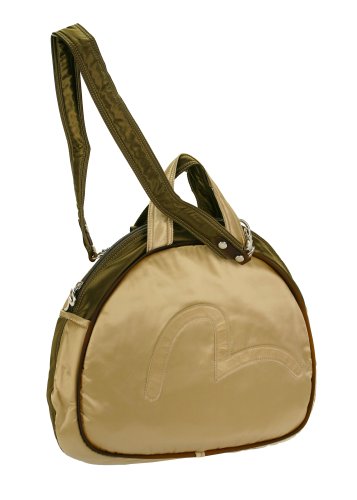 EVISU x Mandarina Duck Bowling Bag Damen-Tasche Schultertasche Handtasche Gold-grün