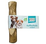 Green Hero Kaffeeholz Kaustab Größe M - 18 cm natürlicher und nachhaltiger Kauknochen aus Kaffee-Holz für Hunde langlebig zur Unterstützung von Kiefer und Zähnen hypoallergener Kaffee Kaustab