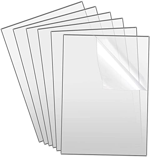KONUNUS 6 Stück Acrylglas Platte 4 x 6 Zoll Transparentes Plexiglas Platten 152mm x 101mm x 2mm Acrylplatte für das Ersatzglas von Fotorahmen, Projektausstellung, Malerei