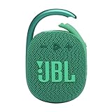 JBL Clip 4 Eco Bluetooth Lautsprecher aus recyceltem Material in Grün – Wasserdichte, tragbare Musikbox mit praktischem Karabiner – Bis zu 10 Stunden kabelloses Musik Streaming