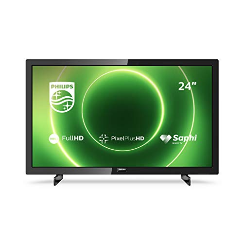 Philips 24PFS6805/12 24-Zoll Fernseher (Full HD LED TV, Pixel Plus HD, HDR 10, Saphi Smart TV, Full-Range-Lautsprecher, 3 x HDMI, 2 x USB, Ideal für Gaming) - Schwarz Glänzend [Modelljahr 2020]