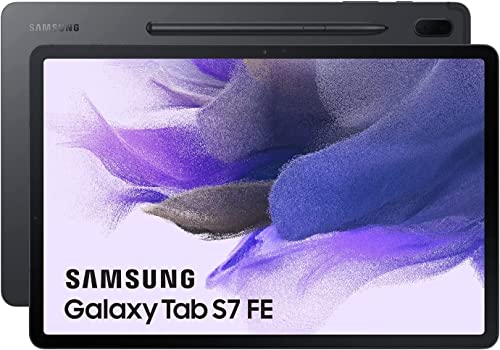 Samsung Tablet Galaxy Tab S7 FE, 12,4 Zoll (31,5 cm) mit WLAN und Betriebssystem Android, 128 GB, Schwarz, spanische Version