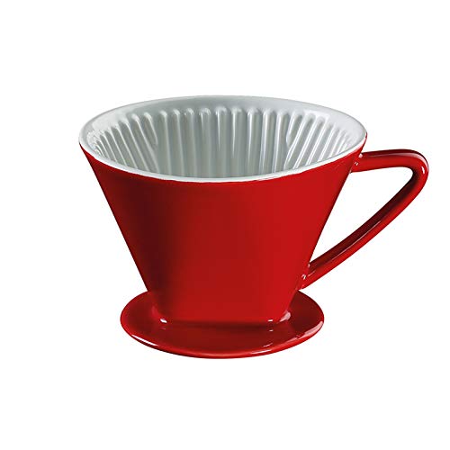 Cilio 106121 KP0000106121 Kaffeefilter, Keramik, Rot, Größe 4
