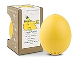PiepEi Detlef für Weicheier - Singende Eieruhr zum Mitkochen - Eierkocher für 1 Härtegrad - Für perfekte weiche Eier - Lustiges Kochei - Musik Eggtimer - Brainstream Gelb