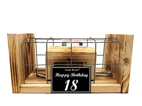 Happy Birthday 18 Geburtstag - Eiserne Reserve - Geldbox hinter Gitter - Geldgeschenk - Geld verschenken - 18 Geburtstag Geschenk Idee für Männer & Frauen Geschenke zum 18 Geburtstag