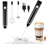 Elektrischer Milchaufschäumer, Dallfoll USB Wiederaufladbar Milchaufschäumer, 2 in 1 Milchschäumer Elektrisch für Kaffee/Latte/Cappuccino, Eier Schlagen