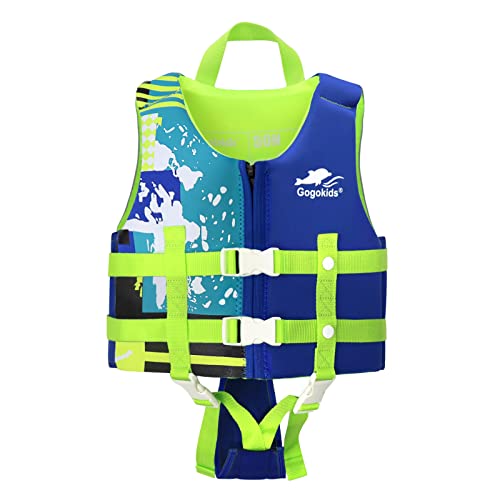 Gogokids Kinder Schwimmweste Folat Jacke, Kleinkind Schwimmtraining Bouyancy Badeanzug Assist Badebekleidung für 17-77 lbs 1-3 Jahre Baby Kids