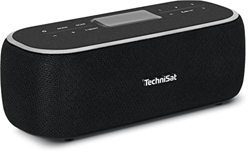 TechniSat DIGITRADIO BT 1 - tragbarer Bluetooth-Lautsprecher mit DAB+ Digitalradio (UKW, Uhr, Wecktimer, Favoritenspeicher, Freisprechfunktion, AUX-in, Direktwahltasten, Akku, 6 Watt) schwarz