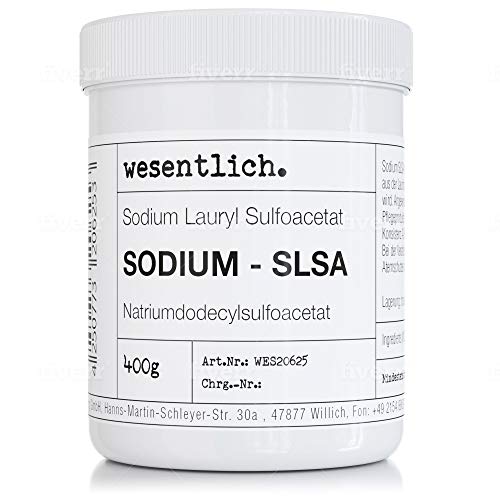 Sodium SLSA Tensid (Sodium Lauryl Sulfoacetat) - 400g - in wiederverschließbarer Schraubverschlussdose von wesentlich.