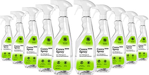 Corex 3000 Spray (10er Pack) I 2in1 Flächendesinfektion und Reiniger I Alkoholfrei I ready-to-use