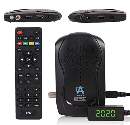 Anadol HD 777 mit PVR Aufnahmefunktion Timeshift - 1080p HDTV digitaler Mini Sat Receiver - energiesparender Full HD Minireceiver - Minisatreceiver mit vorinstallierten Astra Sendern - 12V Camping