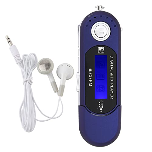 MP3-Player - VIFER tragbarer MP3-USB-Player für Digitale Musik mit LCD-Bildschirmunterstützung 32 GB TF-Karte und FM-Radio(Blau)