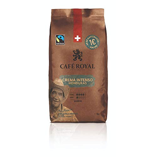Café Royal Honduras Crema Intenso Kaffeebohnen 1kg - Intensität 4/5 - 100% Arabica Fairtrade