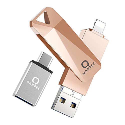 QARFEE USB Stick 32GB für iPhone USB-Stick Speicherstick iOS Flash Drive USB 3.0 mit Type C für OTG Android Handy iPad Mac PC Externe Erweiterung