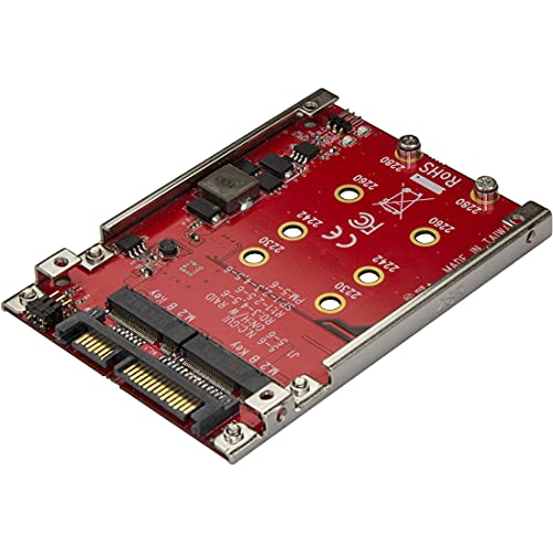 StarTech.com M.2 auf SATA Adapter - Dual Slot M.2 NGFF SSD Adapter für 2,5in Laufwerke - RAID