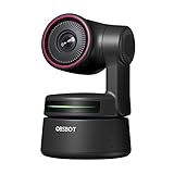 OBSBOT Tiny PTZ Webcam 4K, KI-Gestützte Bildeinstellung & Autofokus, Webcam mit Zwei Omnidirektionalen Mikrofonen, Automatische Verfolgung mit 2-Achsen-Tragrahmen, HDR, Autofokus, Sony Sensor, 60 fps
