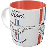 Nostalgic-Art Retro Kaffee-Becher, Ford Mustang – Logo – Geschenk-Idee für Auto Zubehör Fans, Lustige große Keramik-Tasse mit Spruch, Vintage, 330 ml, 1 Stück (1er Pack)