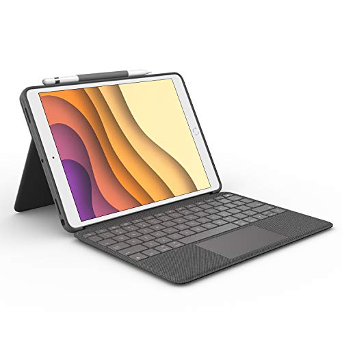 Logitech Combo Touch für iPad Air (3. Gen) A2152, A2123, A2153, A2154 und iPad Pro 10,5 Zoll A1701, A1709, A1852, Tastatur-Hülle mit Trackpad, abnehmbares Keyboard, Smart-Connector - Schwarz