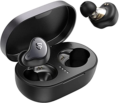 SoundPEATS H1 Kopfhörer Bluetooth 5.2, AptX Adaptive Deep Bass Ohrhörer mit 4 Mikrofonen für klare Anrufe, 40H USB-C Kabellos Ladekopfhörer, Spielemodus, IPX5 Wasserdicht für Sportgymnastik