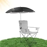STYNGARD Stuhl Sonnenschirm für Liegestuhl mit UV Schutz 50+ / 120 cm Durchmesser mit Überhang - Klemm Sonnenschirm Campingstuhl - Sonnenschirm für Stuhl mit Universal-Klemme Modell SAN FRANCISCO