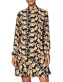 Amazon-Marke: find. Damen Ausgestelltes Minikleid mit Blumenmuster, Mehrfarbig (Multicoloured), 36, Label: S