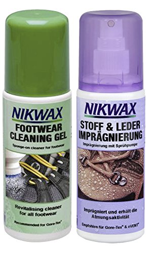 Nikwax Schuhpflegemittel für Clean Gel/F&L Spray 2x125ml, transparent, One size, 303050000