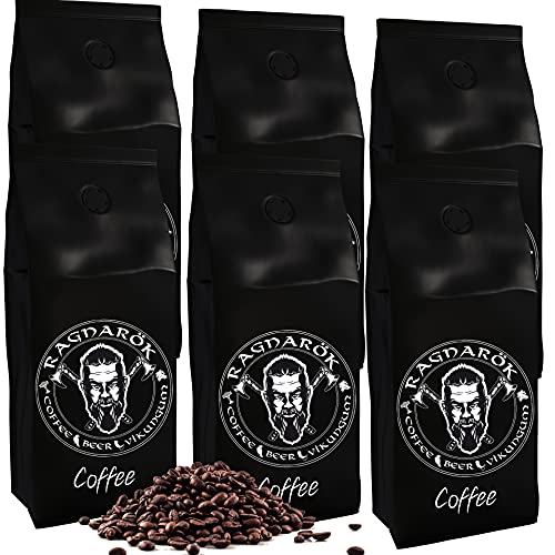 C&T 'Ragnarök Coffee' nordischer Röst-kaffee | 6000g ganze Bohne | als Espresso & Cafe Crema trinkbar | kräftig + würzig + aromatisch | 100% natürlich mit Koffein