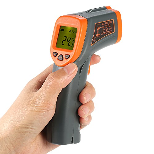 KKmoon Infrarot Industriethermometer Berührungsloses tragbares laser-Handthermometer Temperaturmesser Pyrometer mit Hintergrundbeleuchtung LCD-Display Temperaturbereich -32~380 ℃ (Nicht für Menschen)