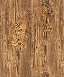 Klebefolie Holz Eiche, Möbelfolie Selbstklebend, Dekorfolie Holzmaserung Tapete Wasserdicht, Vinyl Möbelaufkleber, Wandverkleidung für Küche Küchenschrank Wand, Braun Holzoptik Retro 42x300cm