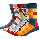 Ueither Lustigen Herren Socken Bunte Gemusterte Baumwolle Socken (Farbe 7,38-44)