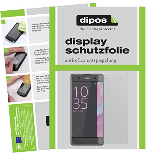 dipos I 2X Schutzfolie matt kompatibel mit Sony Xperia XA Folie Displayschutzfolie