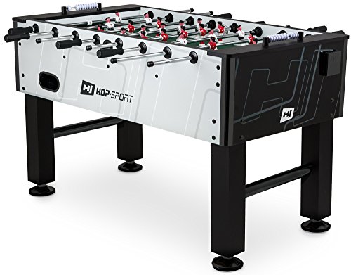 Hop-Sport Tischkicker Evolution Tischfußball Fußballtisch in 3 Farbvarianten (Silber-Schwarz)