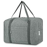 Narwey für Ryanair Handgepäck 40x20x25 & Handgepäck Tasche für Flugzeug - Faltbare Reisetasche Damen & Weekender Damen - Handgepäck Koffer 20L (Grau)