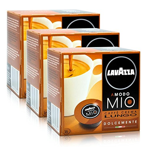 3x Lavazza A Modo Mio Kapseln Caffè Crema Lungo ( 48 Kapseln )