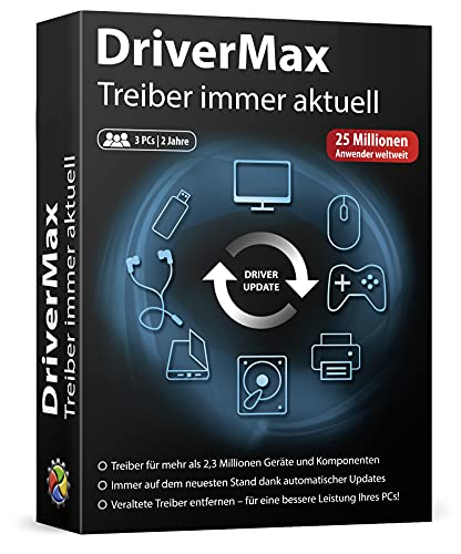 DriverMax - Treiber immer aktuell halten für Windows 11, 10, 8.1, 8, 7 3 PCs - 2 Jahre Laufzeit