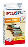 tesa Insect Stop SUN PROTECT Fliegengitter für Dachfenster - Insektenschutz mit Blend- und Sonnenschutz für Dach-Fenster - Fliegen Netz 120 cm x 140 cm