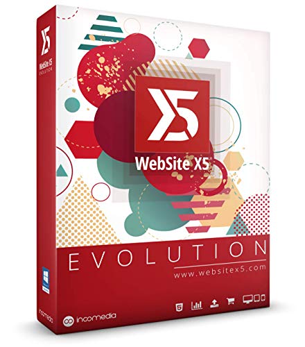 WebSite X5 Evo - Neueste Version Professionelle Websites, Onlineshops, Blogs, Webhosting. Brandneue Box für Windows 11 /10 / 8 / 7