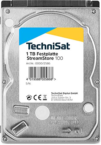 TechniSat Streamstore 100 2,5 Zoll SATA III Festplatte mit 1 TB Speicherkapazität (passend zu TechniCorder ISIO STC, TechniCorder ISIO SC, Sonata 1)