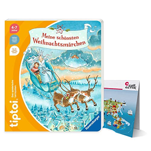 Ravensburger tiptoi® Meine schönsten Weihnachtsmärchen - Kinder Buch + Kinderlieder Wimmel-Weltkarte