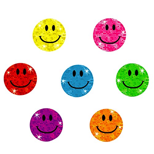 Oblique-Unique® - 112 x Glitzer Sticker Smile - Regenbogen Sticker für Kinder