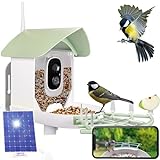 Silvergear® Vogelhaus mit Kamera | Smart Vogelfutterstation mit Solarpanel & Mikrofon | Vogelfutterhaus Video | Vogelerkennung mit AI-Technologie | Live-Videos & Echtzeit-Benachrichtigungen | Weiß