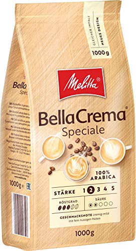 Melitta BellaCrema Speciale, Ganze Kaffeebohnen, Stärke 2, 1kg