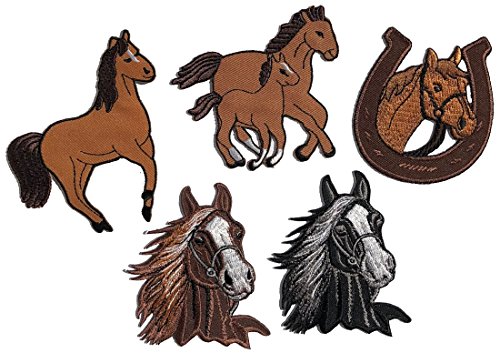 i-Patch - Patches - 0062 - Pferd - Pony - Einhorn - Fohlen - Pferdekopf - Pferde - Hufeisen - Reiten - Applikation - Aufbügler - Aufnäher - Sticker - zum aufbügeln - Flicken - Bügelbild - Badges