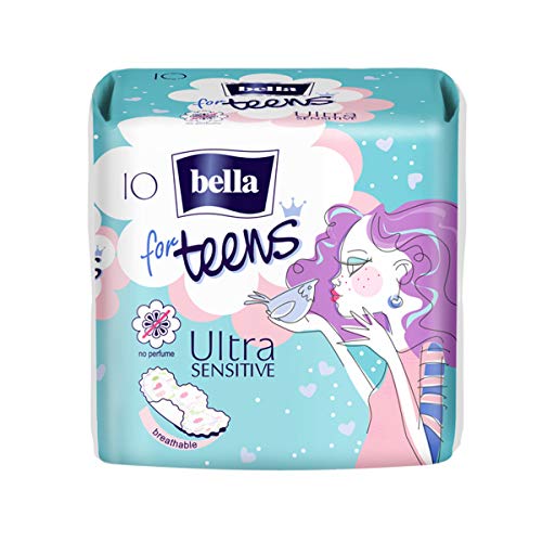 Bella For Teens Ultra Binden Sensitive: Ultradünne Binden Für Teenager, 1er Pack (1 x 10 Stück), Mit Flügeln ohne Duft