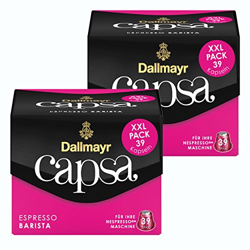 Dallmayr Capsa Espresso Barista XXL, Nespresso Kompatibel Kapsel, Röstkaffee, Kaffee, 78 Kapseln á 5.6 g